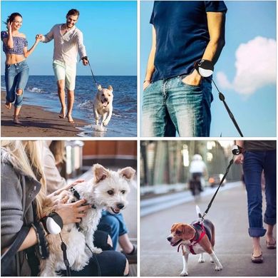 Повідок - рулетка hands free на зап'ястя Dog Walking для собак 3 м білий