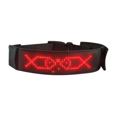 Нашийник для собак і котів з LED екраном Bluetooth Pet LED Collar - червоний