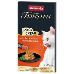 Кремовые стики для кошек Animonda vom Feinsten SNACK CREAM ливер + садовые овощи (1стик)