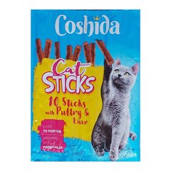 Лакомства мясные палочки для котов Coshida Cat Sticks со вкусом ПТИЦЫ и ЛИВЕРА (1шт.)