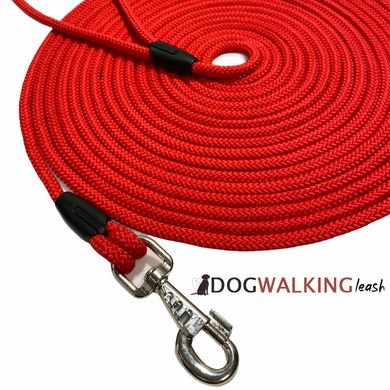 Повідець шнур для собак Dog Walking 8 мм 10 м карабін М червоний