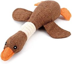 Жевательная мягкая игрушка для собак PLUSH DUCK DOG TOY - утка коричневая