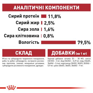 Вологий корм для дорослих котів ROYAL CANIN INSTINCTIVE IN GRAVY 0.085 кг, 0.085 кг