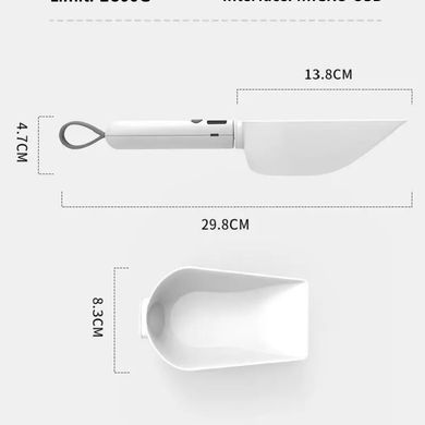 Электронный совок-весы USB, мерная ложка для дозирования корма для собак и котов