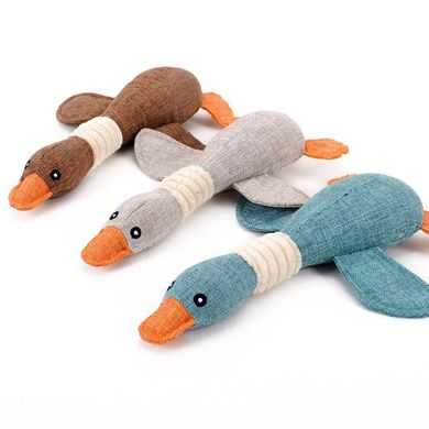 Жувальна м'яка іграшка для собак PLUSH DUCK DOG TOY - качка коричнева