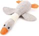 Жувальна м'яка іграшка для собак PLUSH DUCK DOG TOY - качка сіра