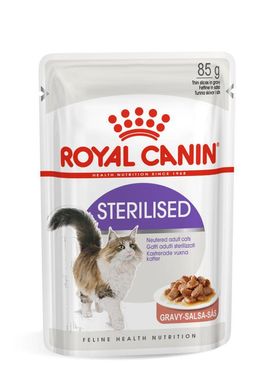 Вологий корм для дорослих стерилізованих котів ROYAL CANIN STERILISED IN GRAVY 0.085 кг, 0.085 кг