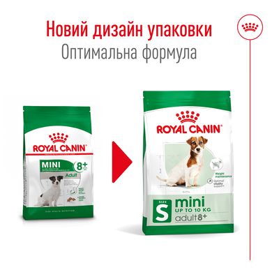 Корм для взрослых собак мелких пород ROYAL CANIN MINI ADULT 8+(от 8 лет) 0.8 кг, 0.8 кг