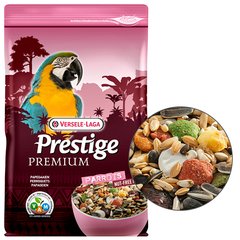 Versele-Laga Prestige Premium Parrots ВЕРСЕЛЕ-ЛАГА ПРЕСТИЖ ПРЕМИУМ КРУПНЫЙ ПОПУГАЙ полнорационный корм для крупных попугаев на развес 250 г