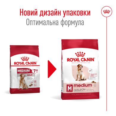 Корм для дорослих собак середніх порід віком ROYAL CANIN MEDIUM ADULT 7+(від 7 років) 4 кг, 4 кг