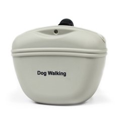 Сумочка для лакомств силиконовая для собак Dog Walking TREATS BAG серая