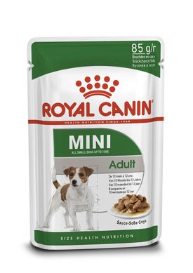 Вологий корм для дорослих собак ROYAL CANIN MINI ADULT IN GRAVY 0.085 кг, 0.085 кг