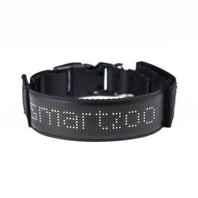 Нашийник для собак і котів з LED екраном Bluetooth Pet LED Collar - білий