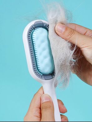 Щетка для сухого и влажного вычесывания собак и котов 4в1 Pet Grooming Comb для короткошерстных пород - розовая