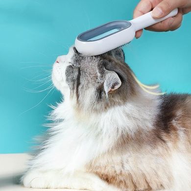 Щетка для сухого и влажного вычесывания собак и котов 4в1 Pet Grooming Comb для короткошерстных пород - розовая