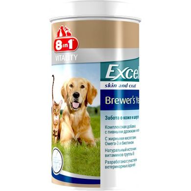 Вітаміни 8in1 Excel Brewers Yeast  для догляду за шкірою та шерстю, 140 шт