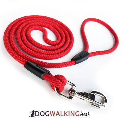 Повідець шнур для собак Dog Walking 8 мм 3 м карабін М червоний