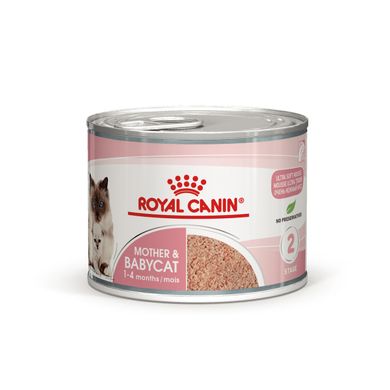 Вологий корм (мус) для кошенят віком від 1 до 4 місяців ROYAL CANIN MOTHER & BABYCAT Cans 0.195 кг, 0.195 кг