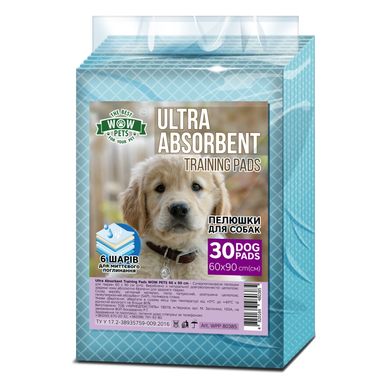 Пелюшки для собак WOW Pets ULTRA ABSORBENT Training Pads 60x90 см 30шт.