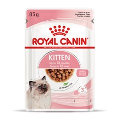 Вологий корм для кошенят (шматочки у соусі) ROYAL CANIN KITTEN IN GRAVY 0.085 кг, у паучах, 0.085 кг