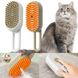 Паровая щетка массажер спрей 3 в 1 PET SPRAY MASSAGE BRUSH для вычесывания собак и кошек с паровым распылителем с ручкой - бежевая