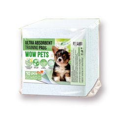 Пеленки для собак WOW Pets ULTRA ABSORBENT Training Pads 60х60 см Ромашка 10 шт.