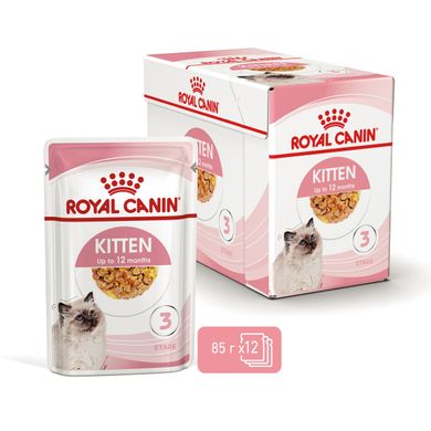 Вологий корм для кошенят ROYAL CANIN KITTEN IN JELLY 0.085 кг, 0.085 кг