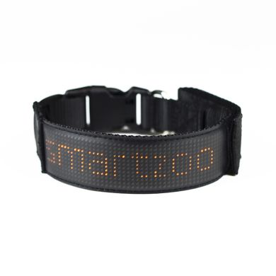 Нашийник для собак і котів з LED екраном Bluetooth Pet LED Collar - жовтий