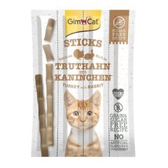 Палички м'ясні GimCat STICKS індичка та кролик смаколик для кішок (1шт.)