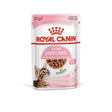 Влажный корм для стерилизованных котят ROYAL CANIN KITTEN STERILISED IN GRAVY 0.085 кг, 0.085 кг