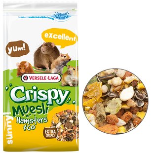 Versele-Laga Crispy Muesli Hamster ВЕРСЕЛЕ-ЛАГА КРІСПІ МЮСЛІ ХОМ`ЯК корм для хом`яків, щурів, мишей, піщанок на вагу 1000 г