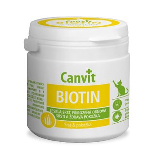 Вітаміни для котів Canvit Biotin блискуча шерсть 100г