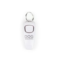 Клікер для дресирування собак та котів Dog Walking CLICKER зі свистком - білий