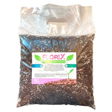 Субстрат для розсади та кімнатних рослин FloriX Cocos + Peat + Perlite 40/40/20 5л