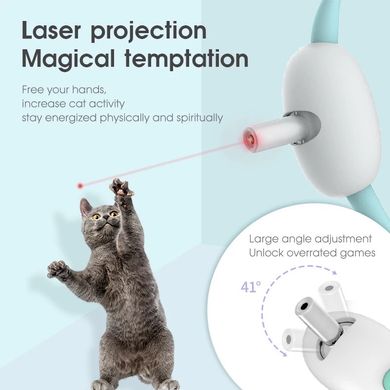 Интерактивная игрушка смарт ошейник со встроеным лазером для котов Smart laser collar