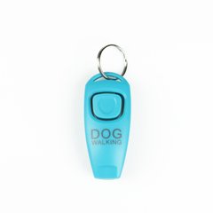 Клікер для дресирування собак та котів Dog Walking CLICKER зі свистком - бірюзовий