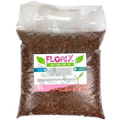 Сосновая кора FloriX pine tree bark для Азалий, Гортензий, Голубики, Хвойних XS 0-4 мм 5 л