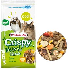 Versele-Laga Crispy Muesli Rabbits Cuni ВЕРСЕЛЕ-ЛАГА КРИСПИ МЮСЛИ КРОЛИК корм для карликовых кроликов на развес 500 г