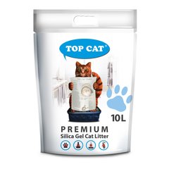 Наполнитель в кошачий лоток (туалет) силикагелевый TOP CAT Premium 10 л