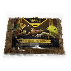 Кокосовий субстрат для тераріуму TerriX CHIPS кокос крупний чіпси 1 л