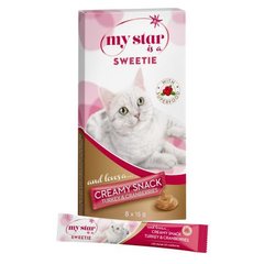 Вкусное лакомство для котов My STAR SWEETIE индейка + клюква (1стик)