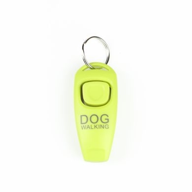 Клікер для дресирування собак та котів Dog Walking CLICKER зі свистком - жовтий