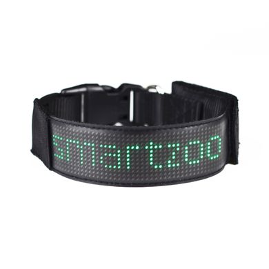 Нашийник для собак і котів з LED екраном Bluetooth Pet LED Collar - зелений