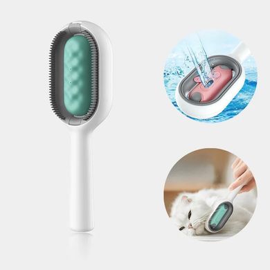 Щетка для сухого и влажного вычесывания собак и котов Pet Gravity 4в1 Pet Grooming Comb с отсеком для воды - розовая